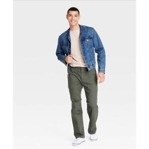 Men's Straight Leg Utility Pants Goodfellow & Co Green 33x32 New with tags